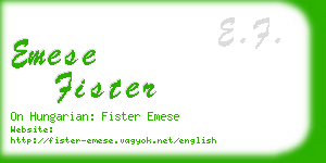 emese fister business card